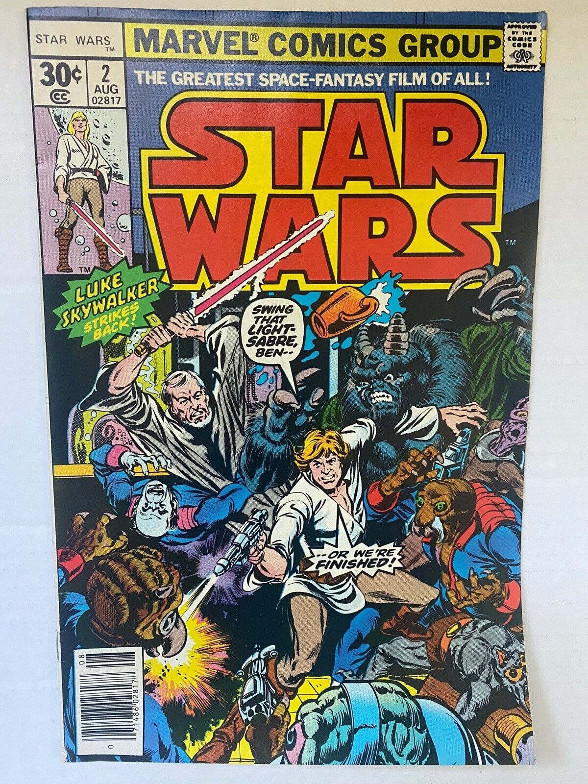 STAR WARS #2 (of 6) Original 30¢ Six Against the Galaxy (A NEW HOPE) 1977 Marvel