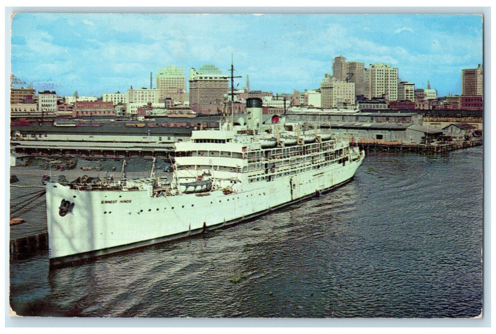 c1960's Ernest Hinds Hospital Ship Jacksonville Largest City in FL Postcard