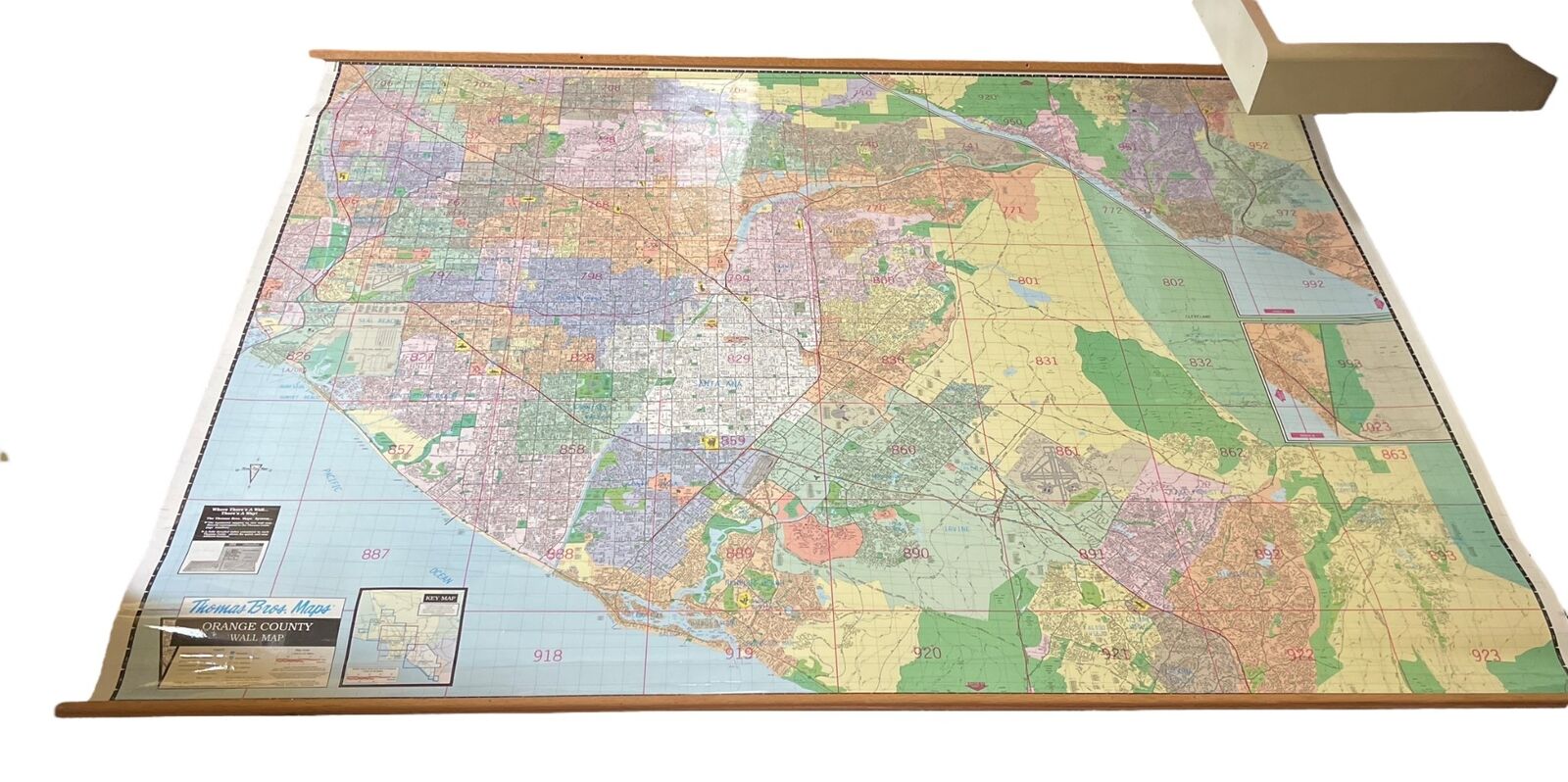 Rare Vtg XL Thomas Bros. Maps Orange County California 1993 73\