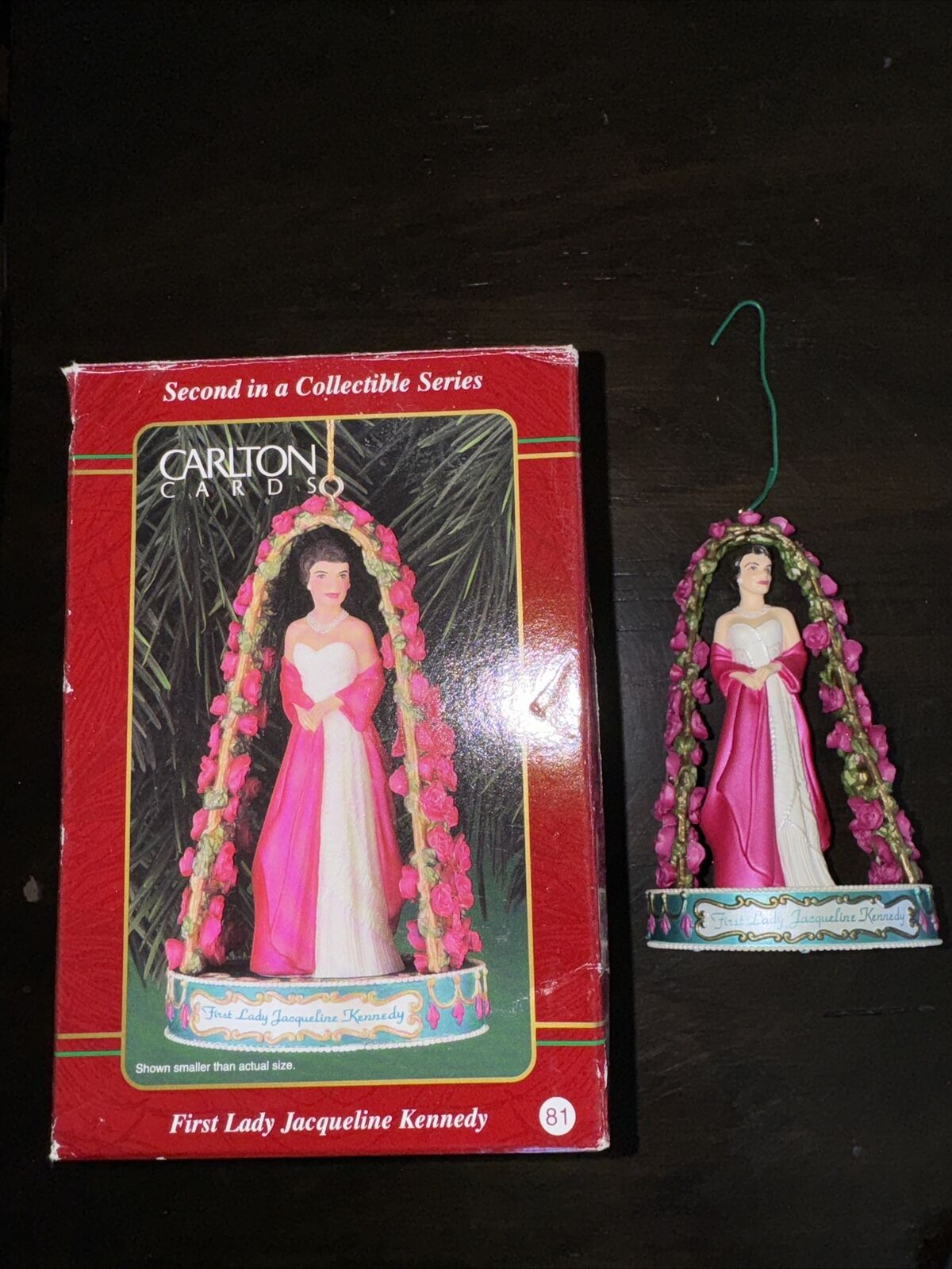 Carlton Cards First Lady Jacqueline Kennedy 2nd in a Collectible Series Ornament