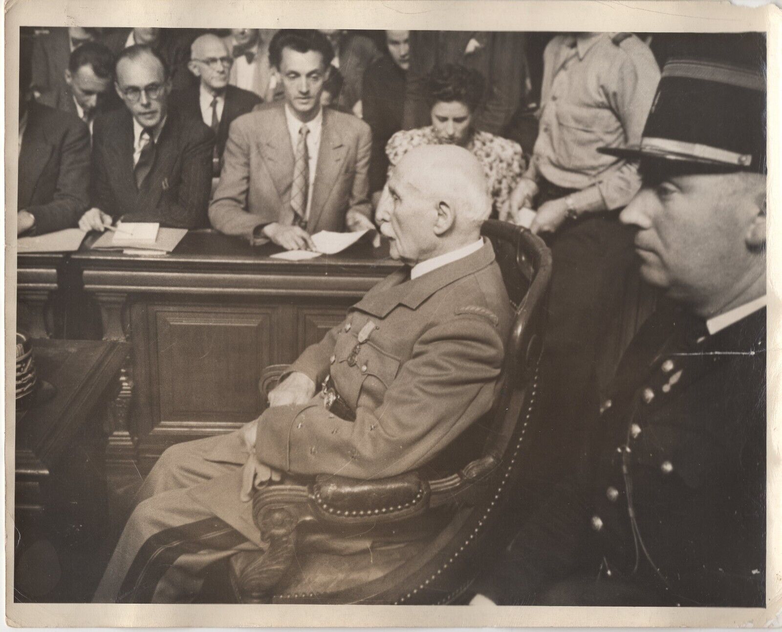Vintage Marshal Philippe Pétain WW2 Paris Trial Pictures 2 8 x 10 Photos
