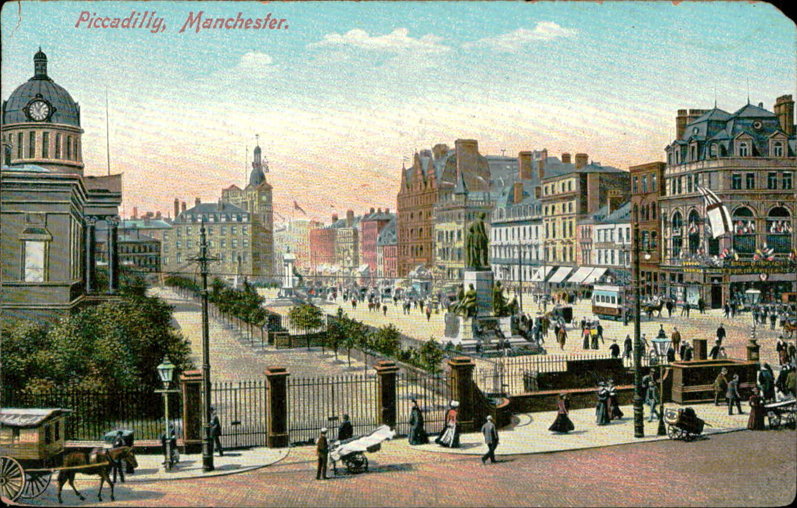 Postcard: Piccadilly, Manchester. 187 POR SMART