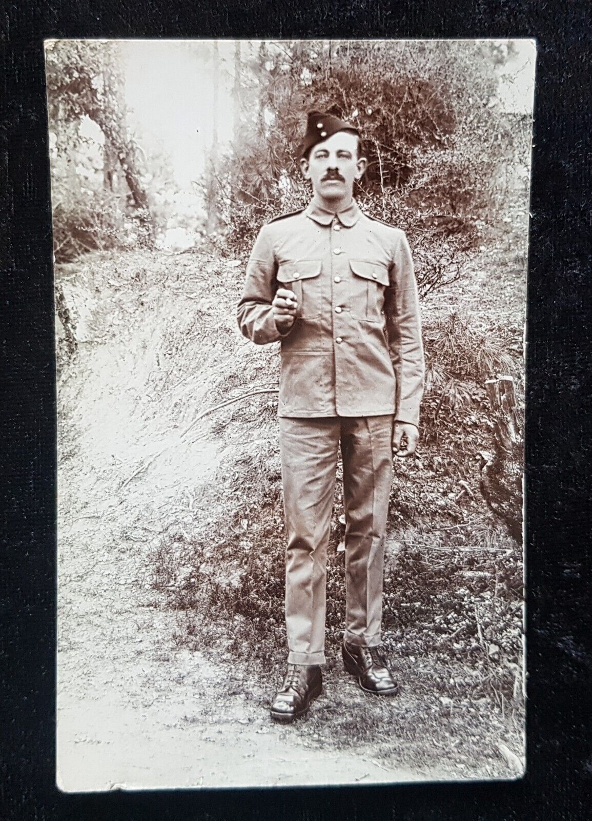 c1917 RPPC - WWI Soldier/Officer - European Regiment - Social History