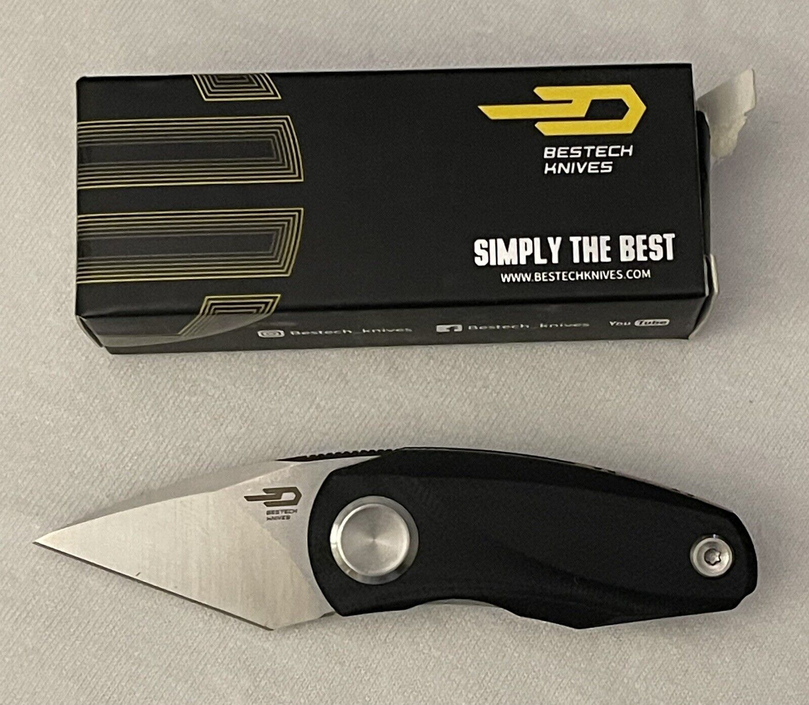 Bestech Knives BG38A Tulip Linerlock Black Folding Pocket Knife Brand NEW