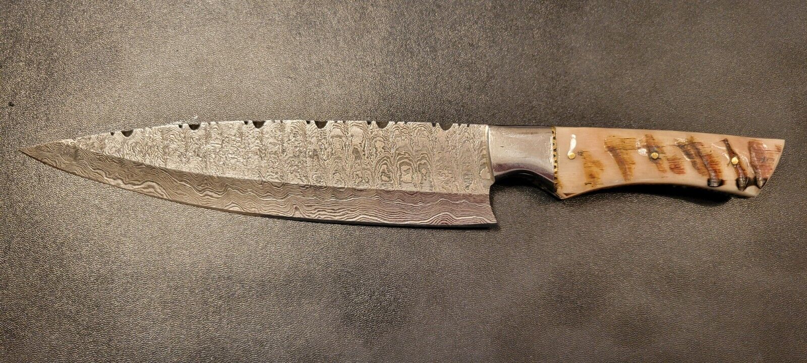 Baba Knives Handmade Damascus Steel Hunting Chef Knife Ram Horn Handle- BS4