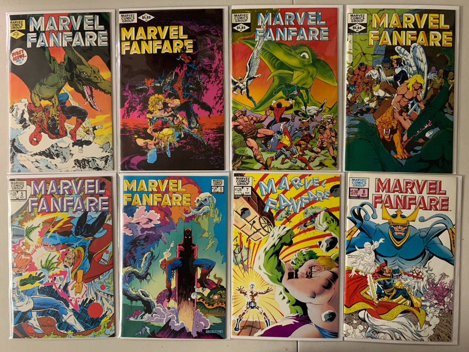 Marvel Fanfare comics lot #1-50 25 diff avg 6.0 (1982-90)