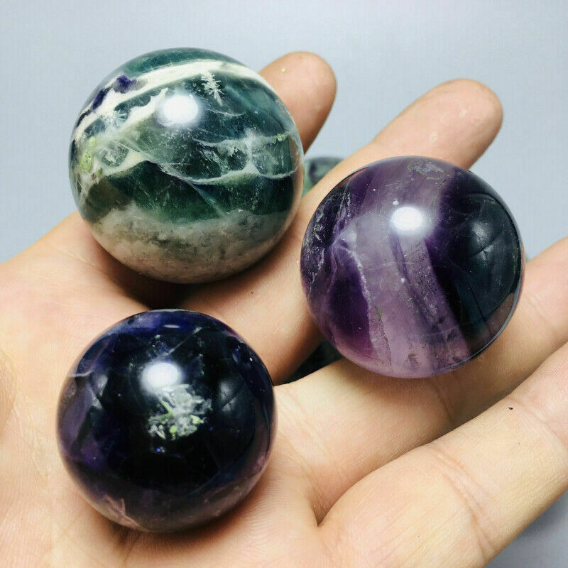 1000g Natural Colorful Fluorite Crystal Ball Point Healing Reiki Healing 10~15pc