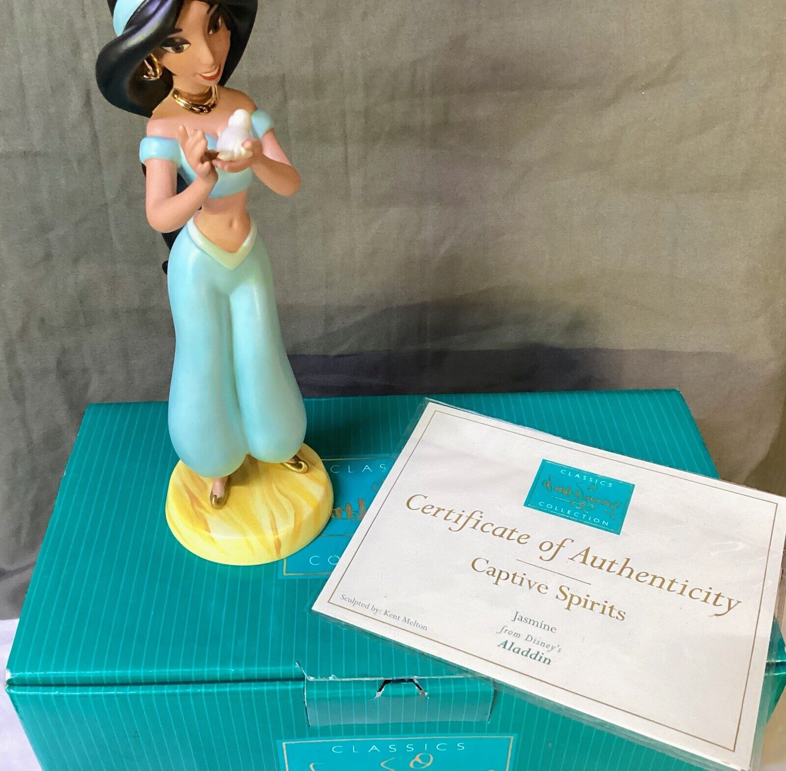 WDCC Aladdin Captive Spirits Princess Jasmine Statue with Box/COA