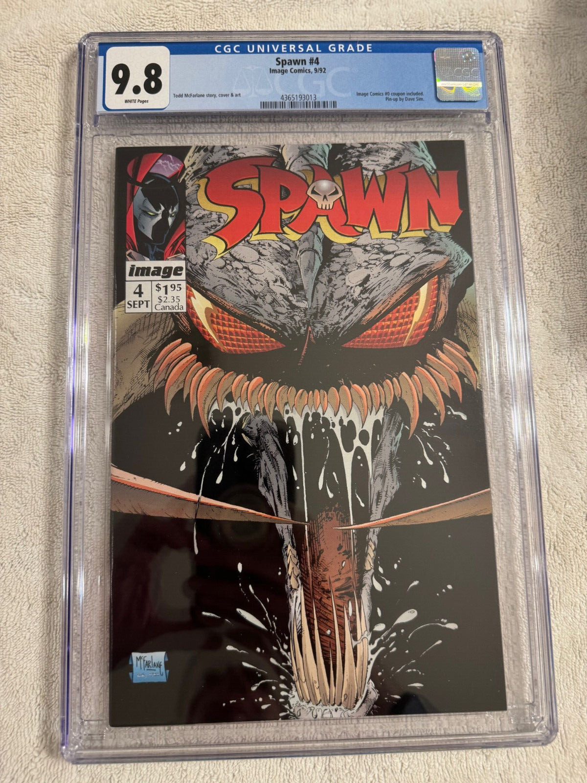 Spawn #4 - CGC 9.8 - White Pages - Image 1992