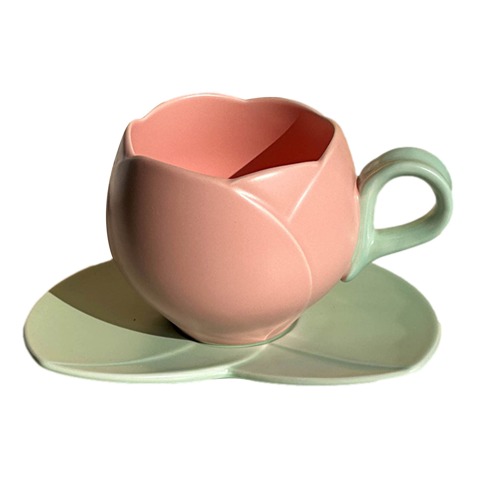 Tulip Coffee Mug Tulip Shaped Mugs Ceramics with Sucera for Tea Milk