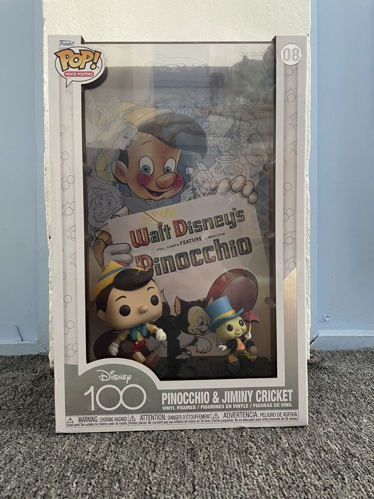 Disney 100 Funko Pop Pinocchio Movie Poster NEW In Box