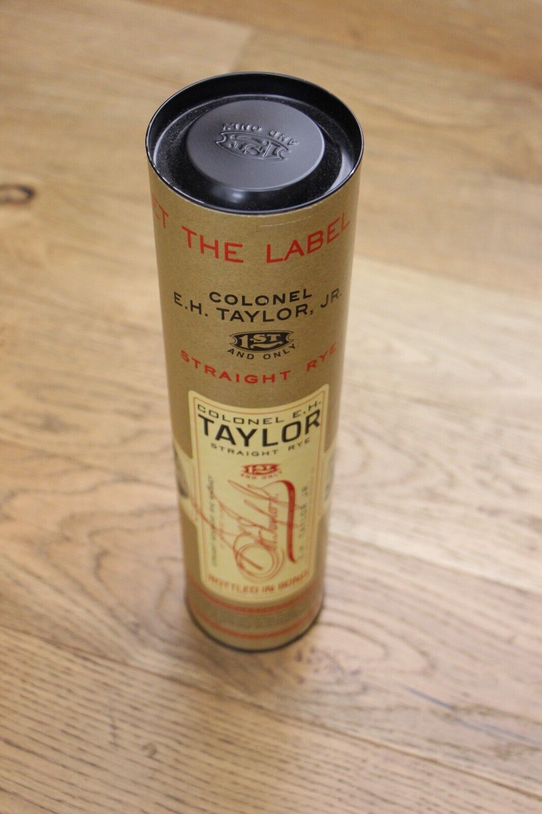 Colonel EH Taylor Straight  Rye  bottled in Bond EMPTY TUBE ONLY - NO BOTTLE