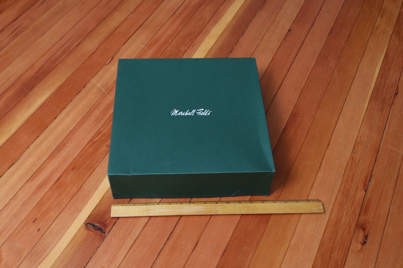 Marshall Fields's Green Vintage Square Box From Chicago
