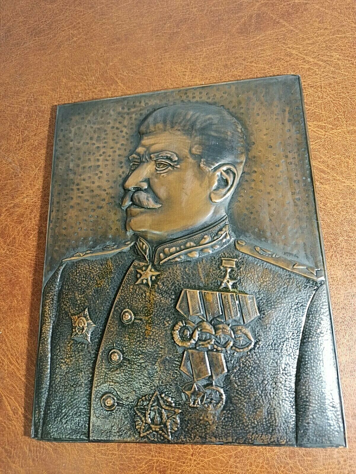Vintage Soviet hammering Joseph Stalin. Original. 1950s. BG