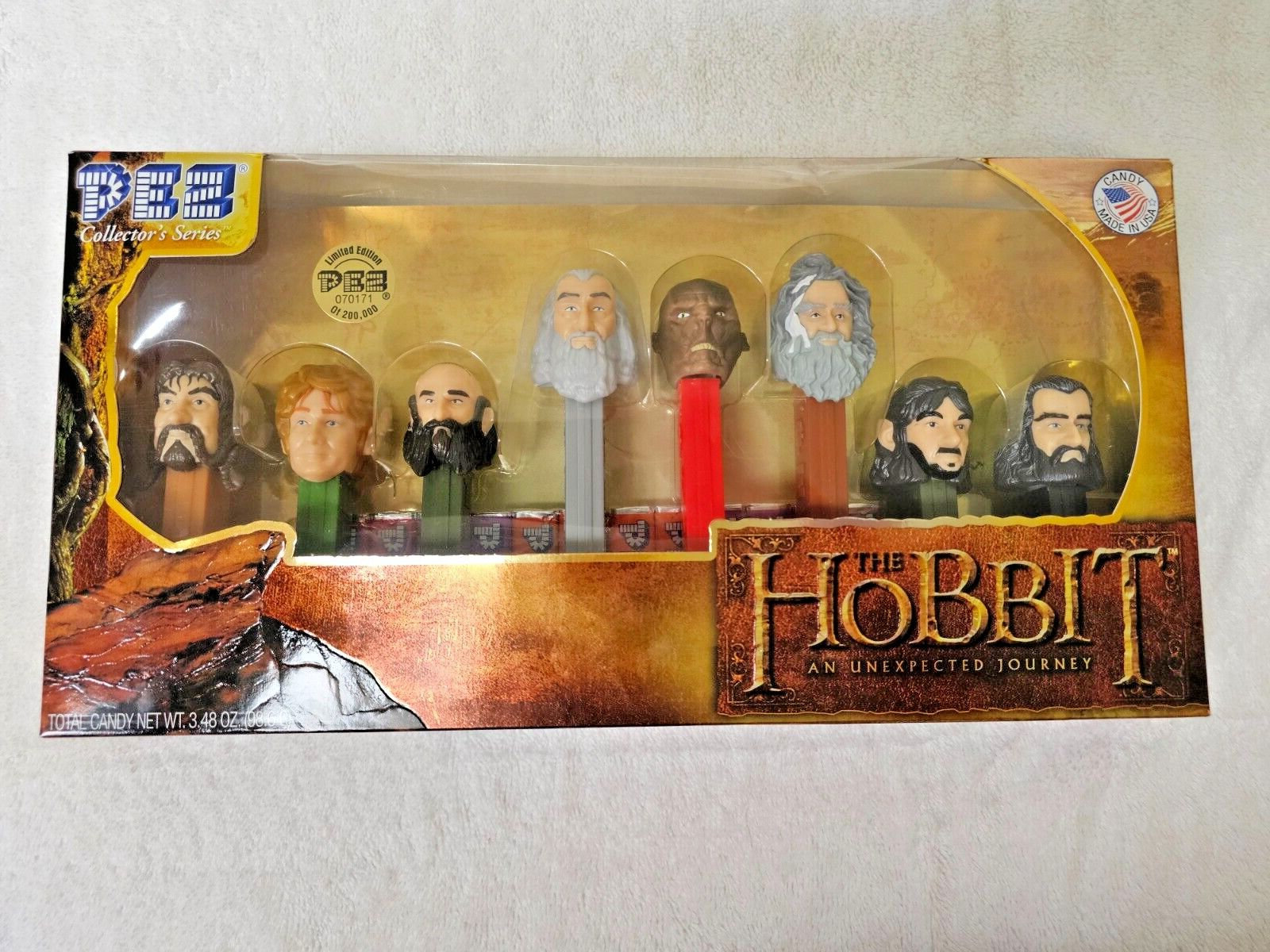 New The HOBBIT An Unexpected Journey PEZ lord of the rings set of 8  Collectors