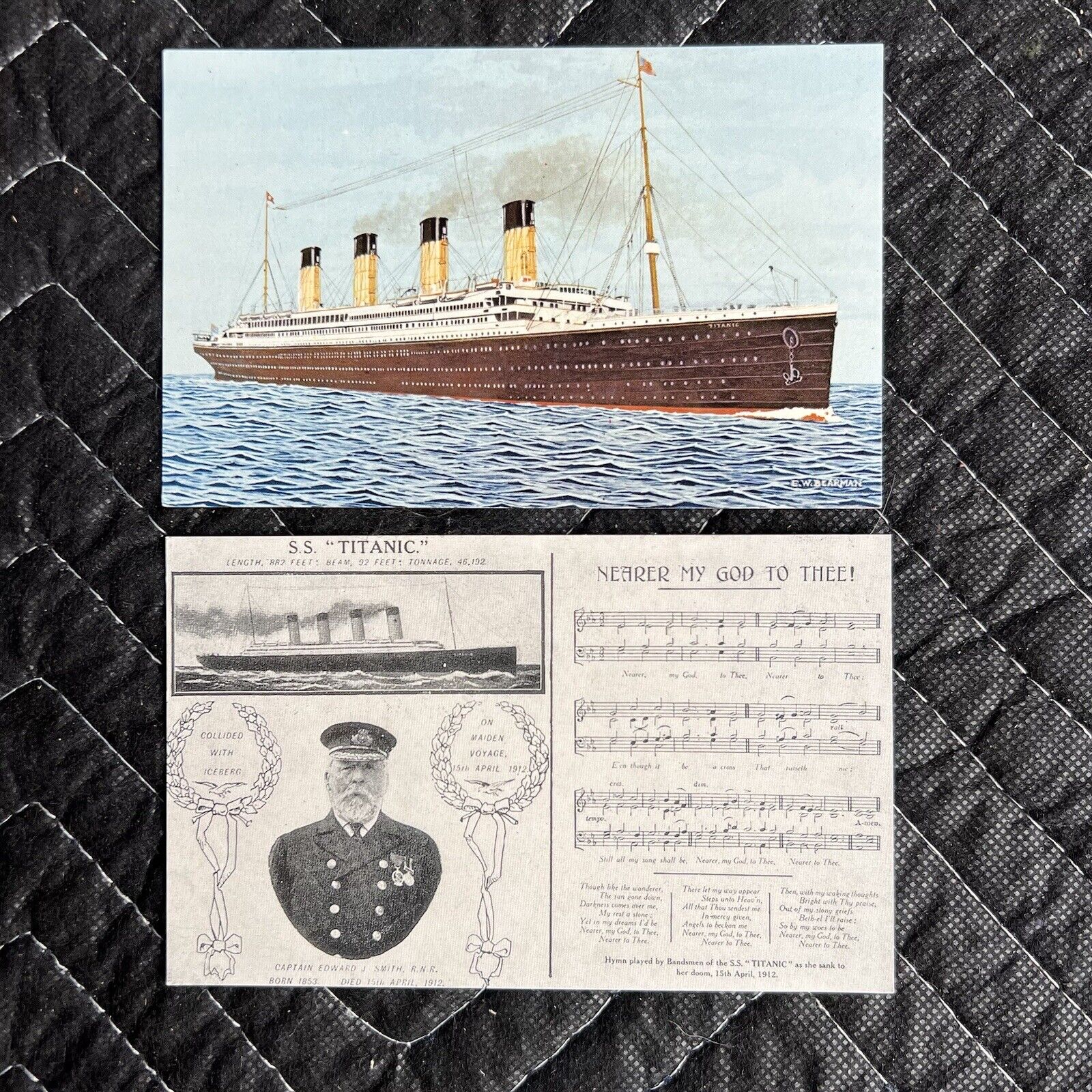2 Vintage Reproduction Titanic Postcards Historical Society White Star Line