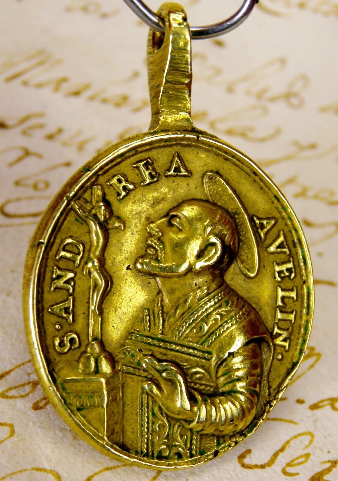 St Andrew Avellino St Cajetan Job-Seekers & Premature Death Antique Bronze Medal