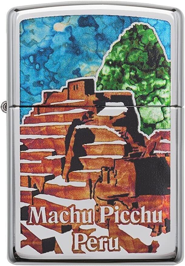 Zippo 29496 Machu Picchu Peru High Polish Chrome