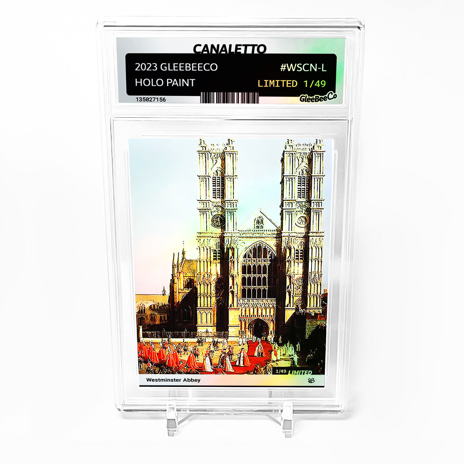 WESTMINSTER ABBEY Canaletto Card 2023 GleeBeeCo Holo Paint #WSCN-L /49 Made