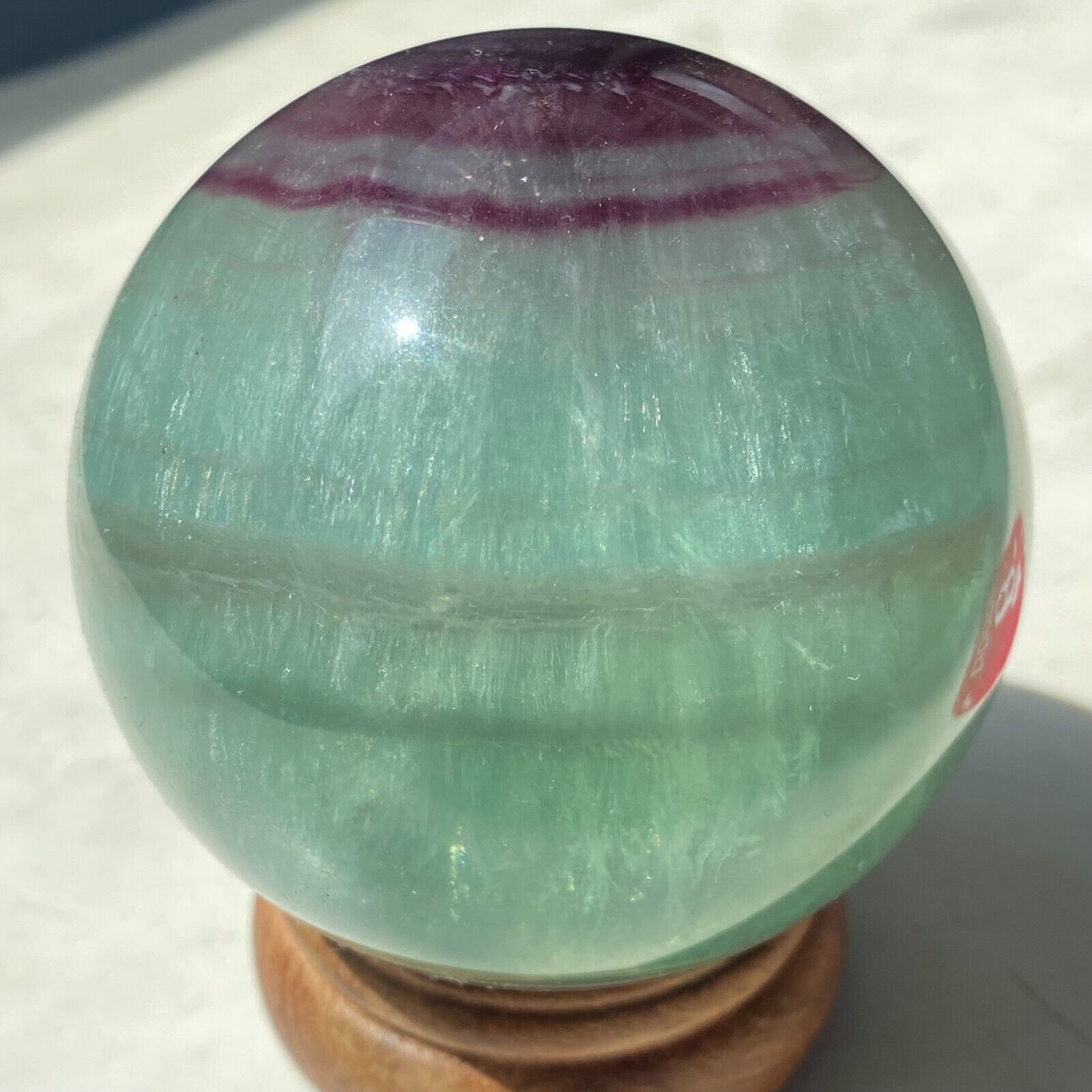 1.38LB Natural Colorful Fluorite Sphere Ball Quartz Crystal Energy Stone Healing