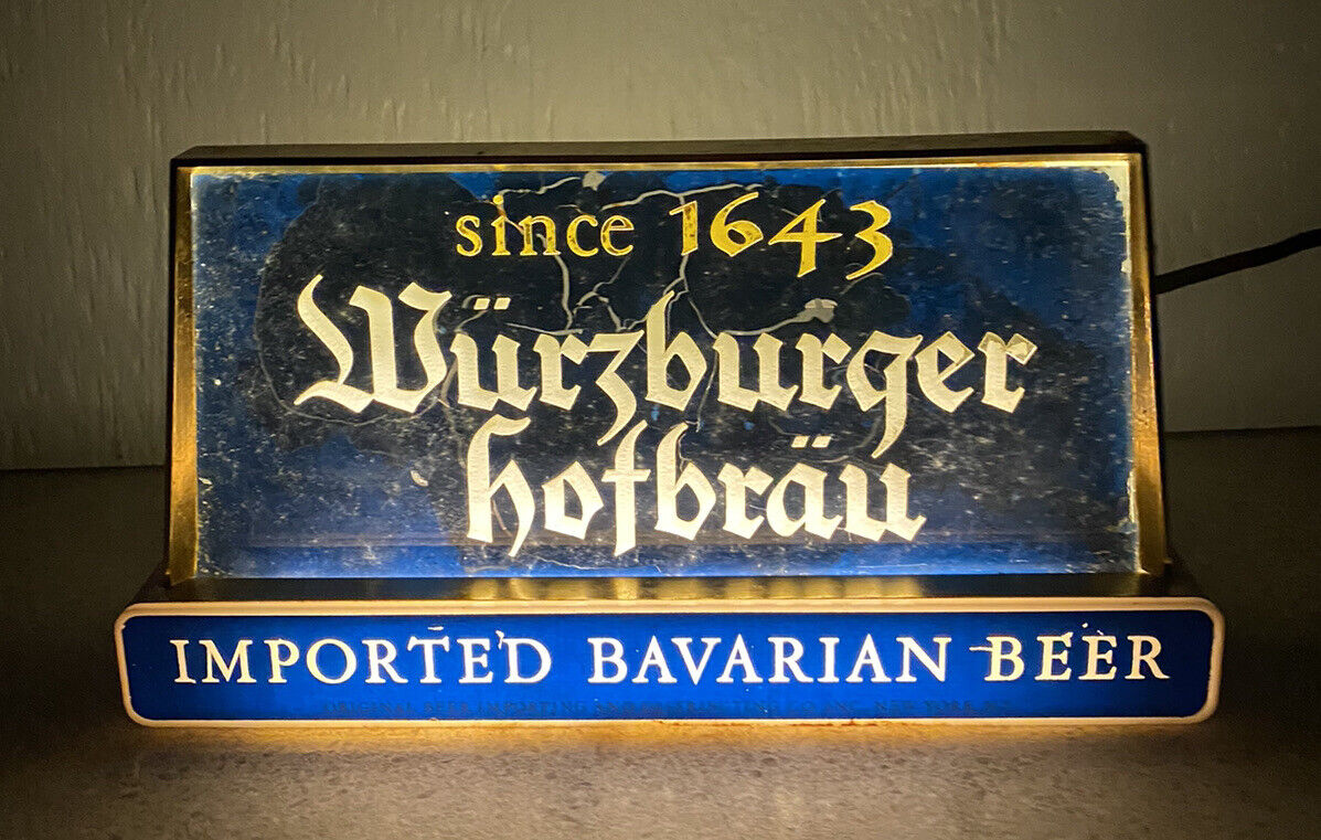 Vintage Wurzburger Hofbrau Beer Lighted Register Topper / Bar Sign - WORKS