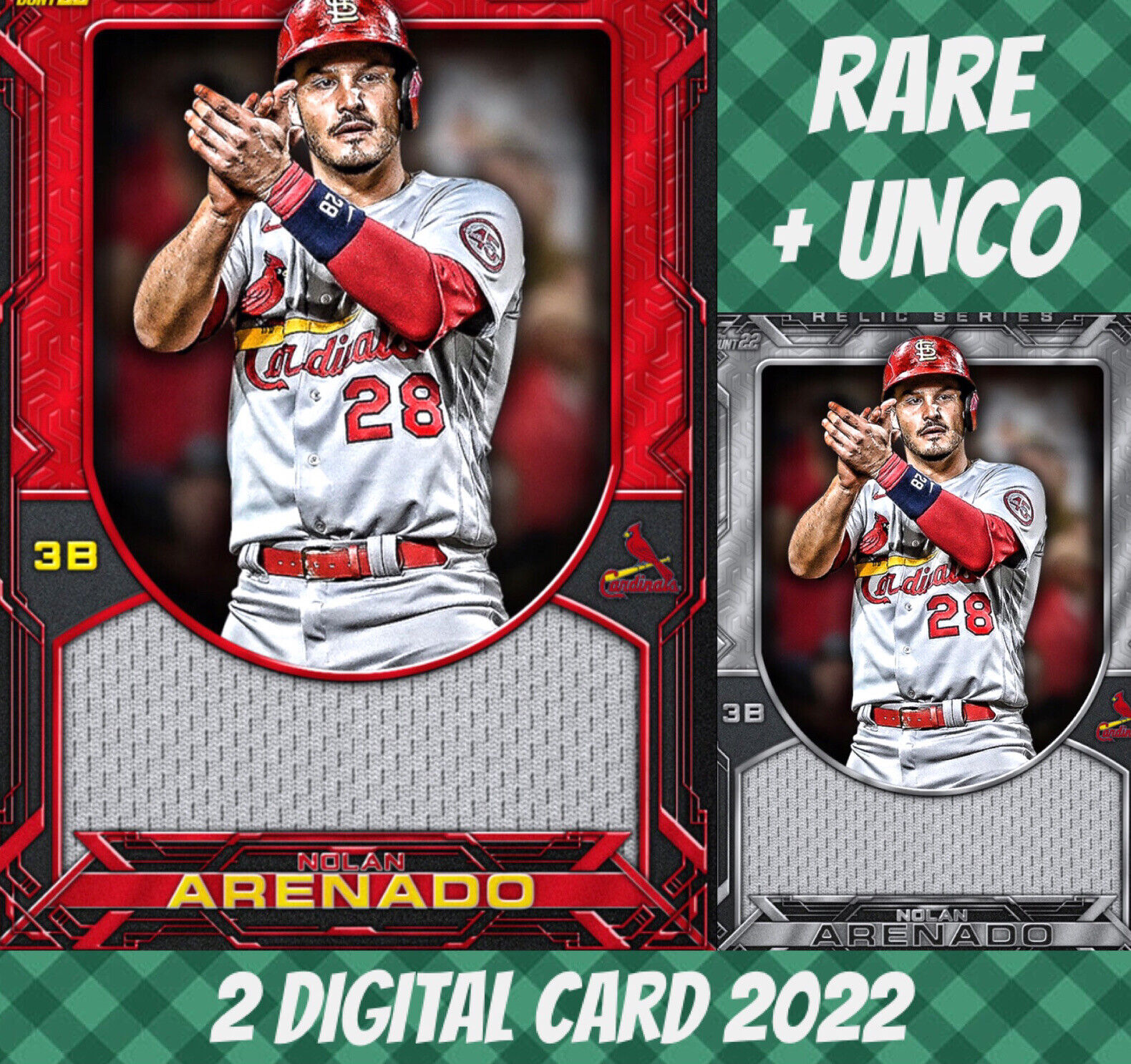 Topps Bunt 22 Nolan Arenado Rare Unco Relic Series S/1 2022 Digital Card