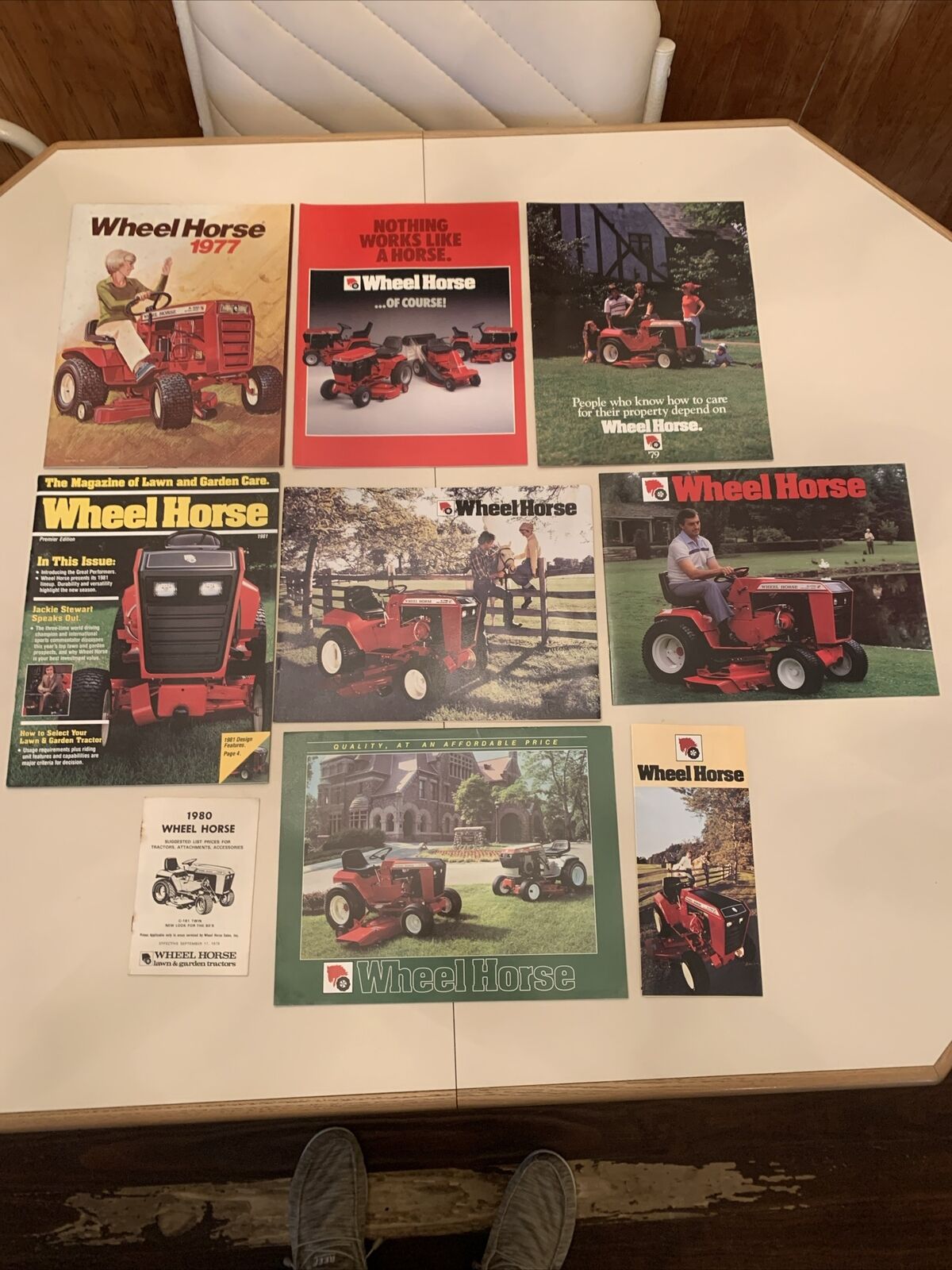 Lot of 9 Original NOS Wheel Horse Lawn & Garden Tractor Brochures-1977 thru 1984