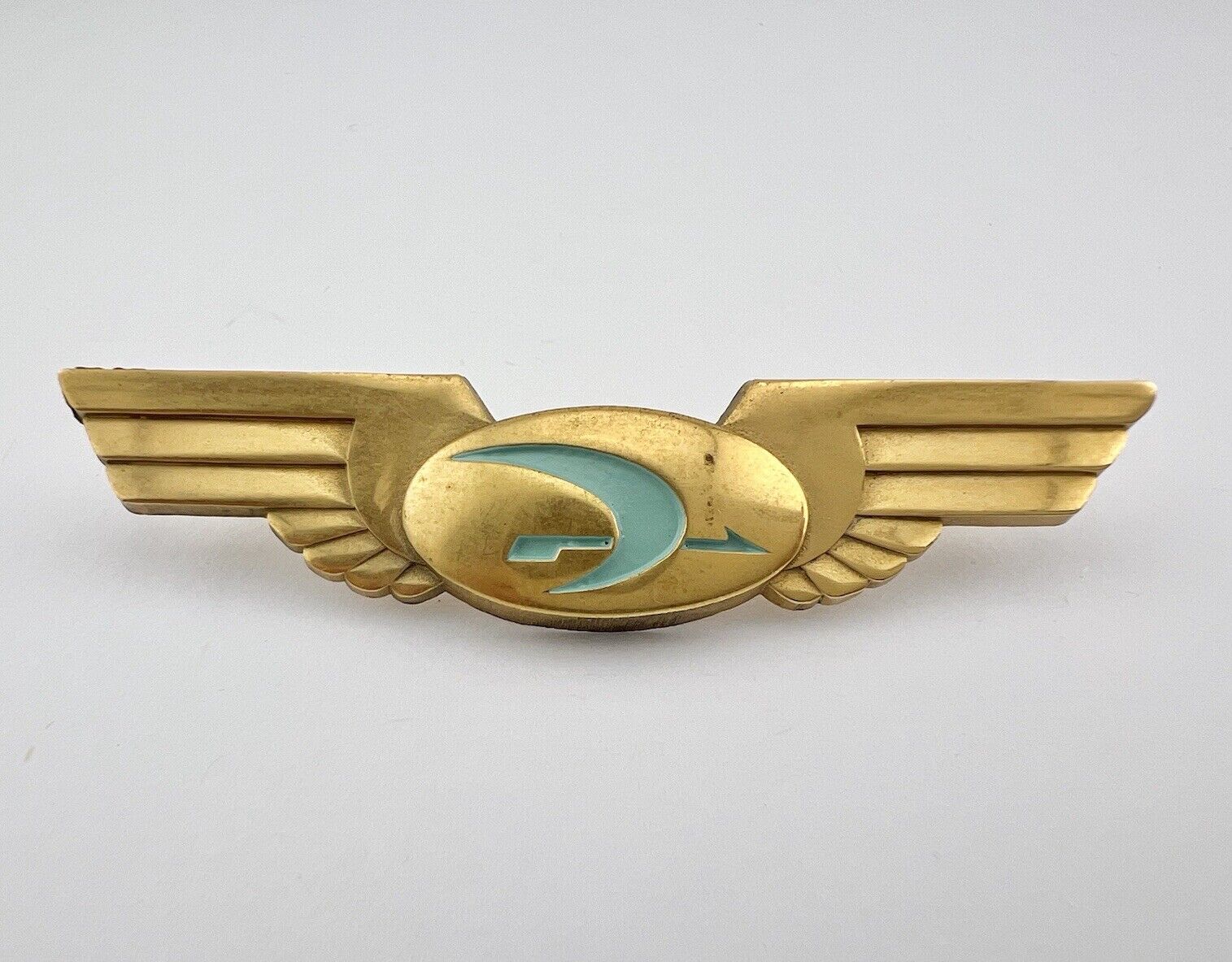 Rare 3rd Issue 1963 - 1964 Frontier Airlines Pilot Gold Tone Pin Wings 3
