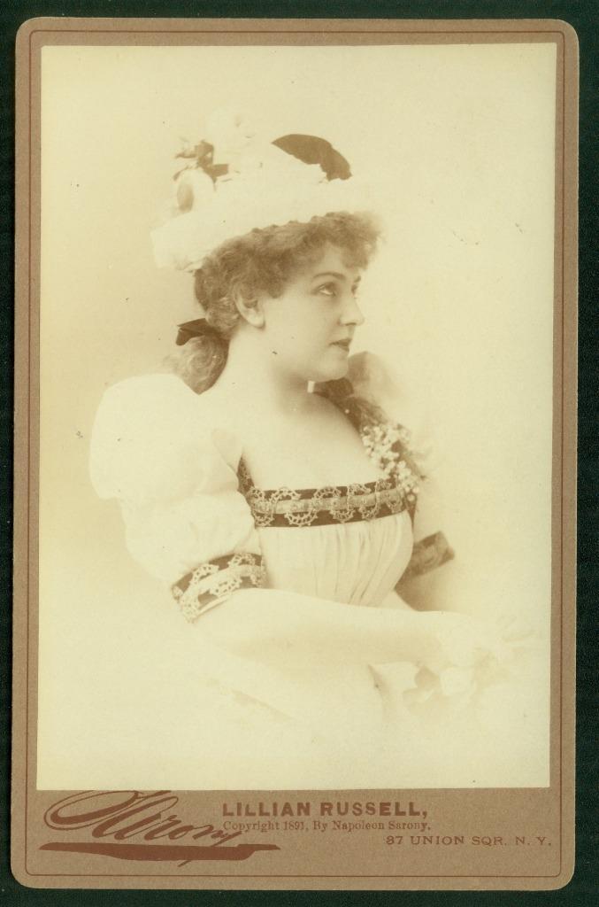 S8, 803-02, 1890s, Cabinet Card, Lillian Russell (1860-1922) Stage Actress