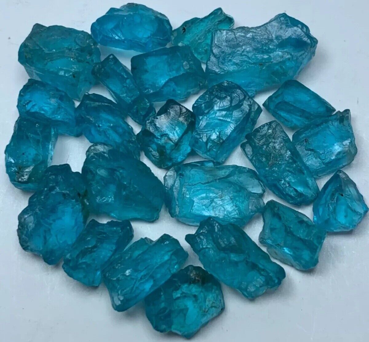 91 Carats Facet Grade rough Blue Apatite From Madagascar , For lapidary
