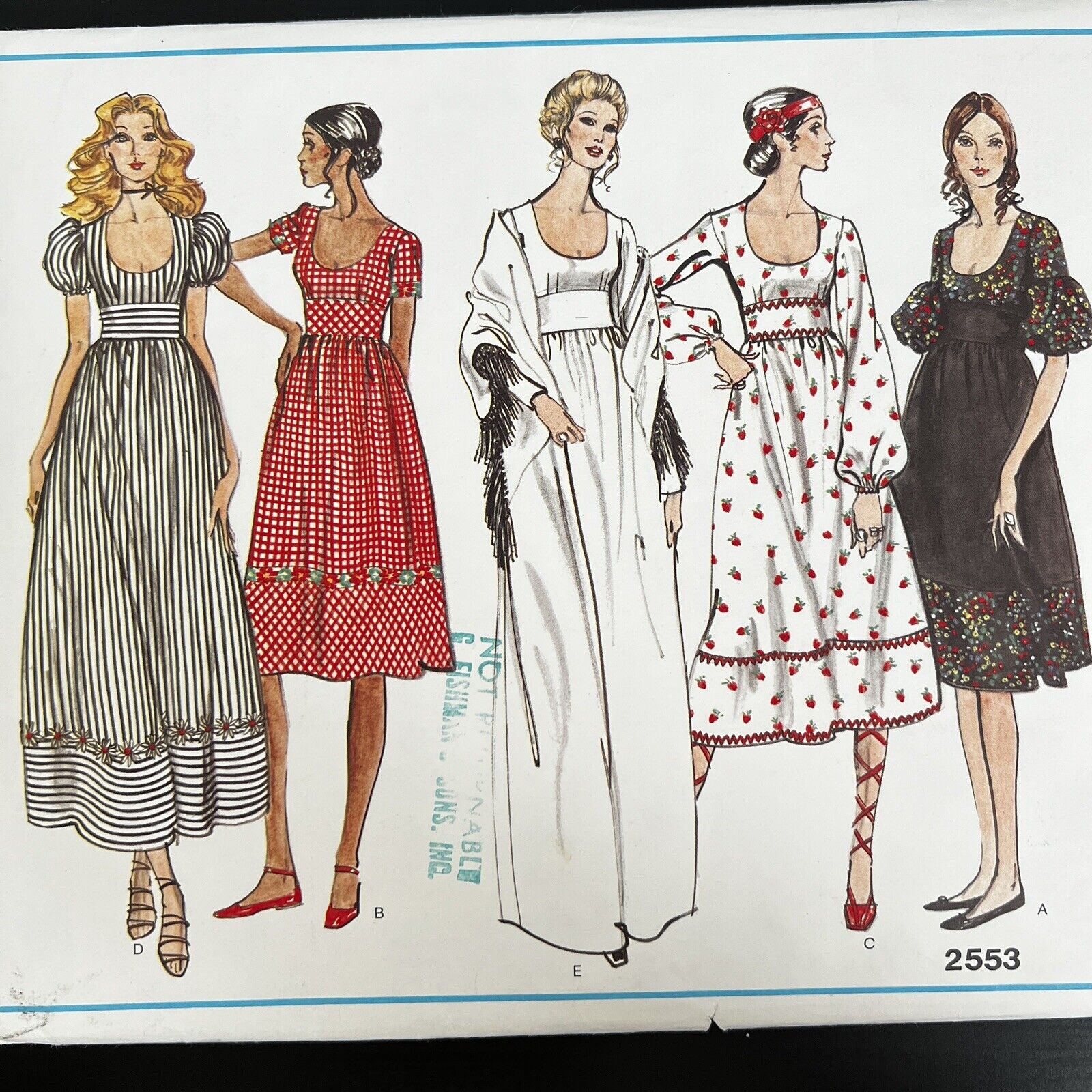Vintage 1970s Vogue 2553 Basic Boho Cottagecore Dress Sewing Pattern 12 XS CUT
