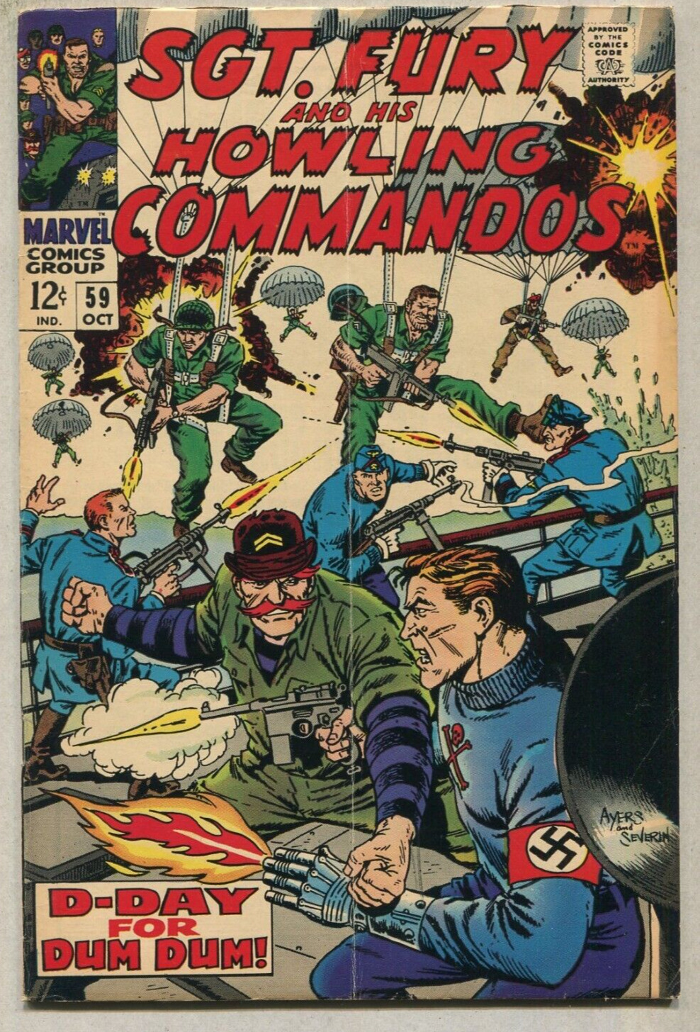 SGT. Fury And His Howling Commandos #59 VG/FN D-Day For Dum Dum  Marvel SA