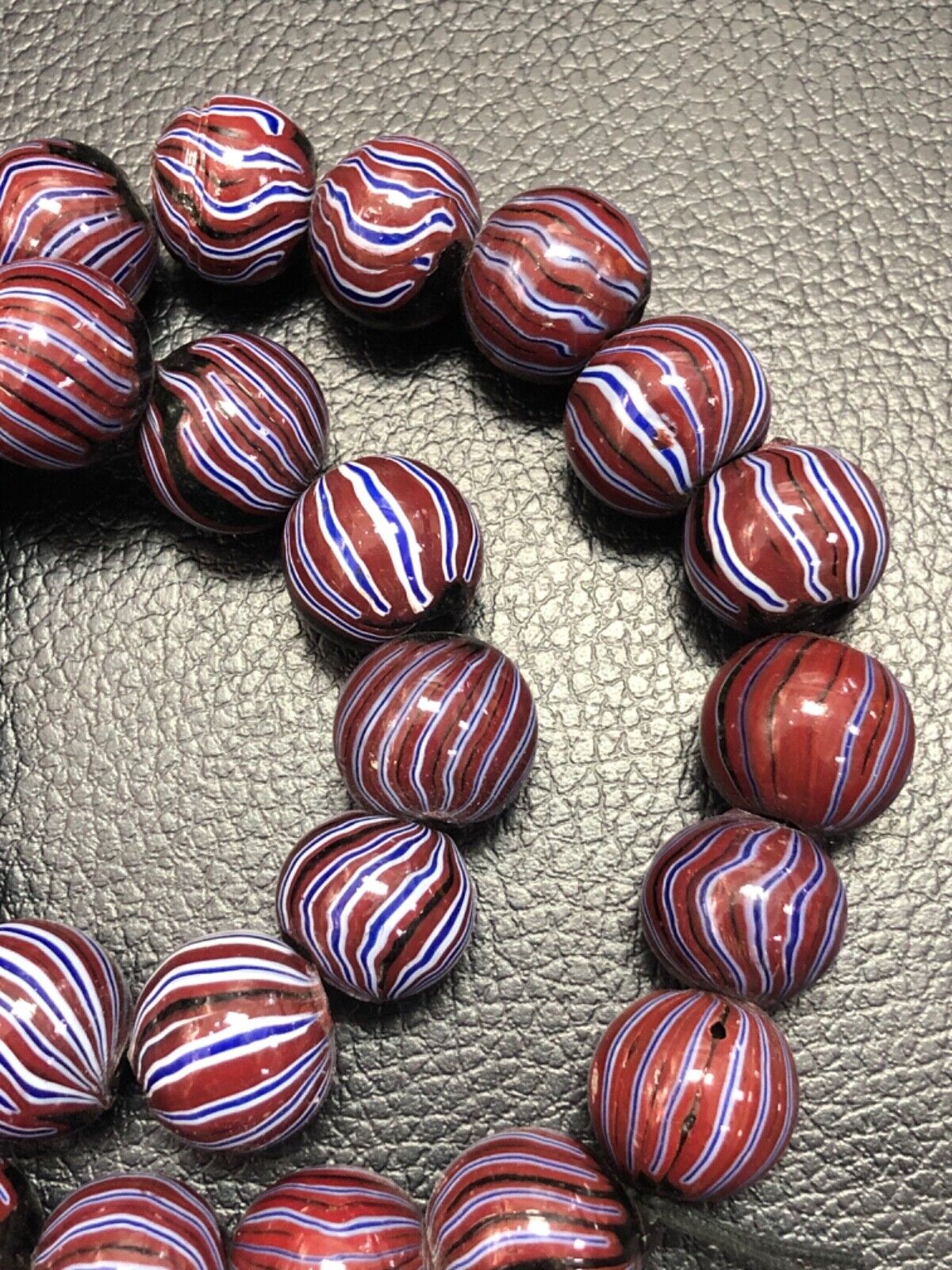 Beautiful Fancy Candy Glass Beads,African Trade Beads Strand 18.3mm