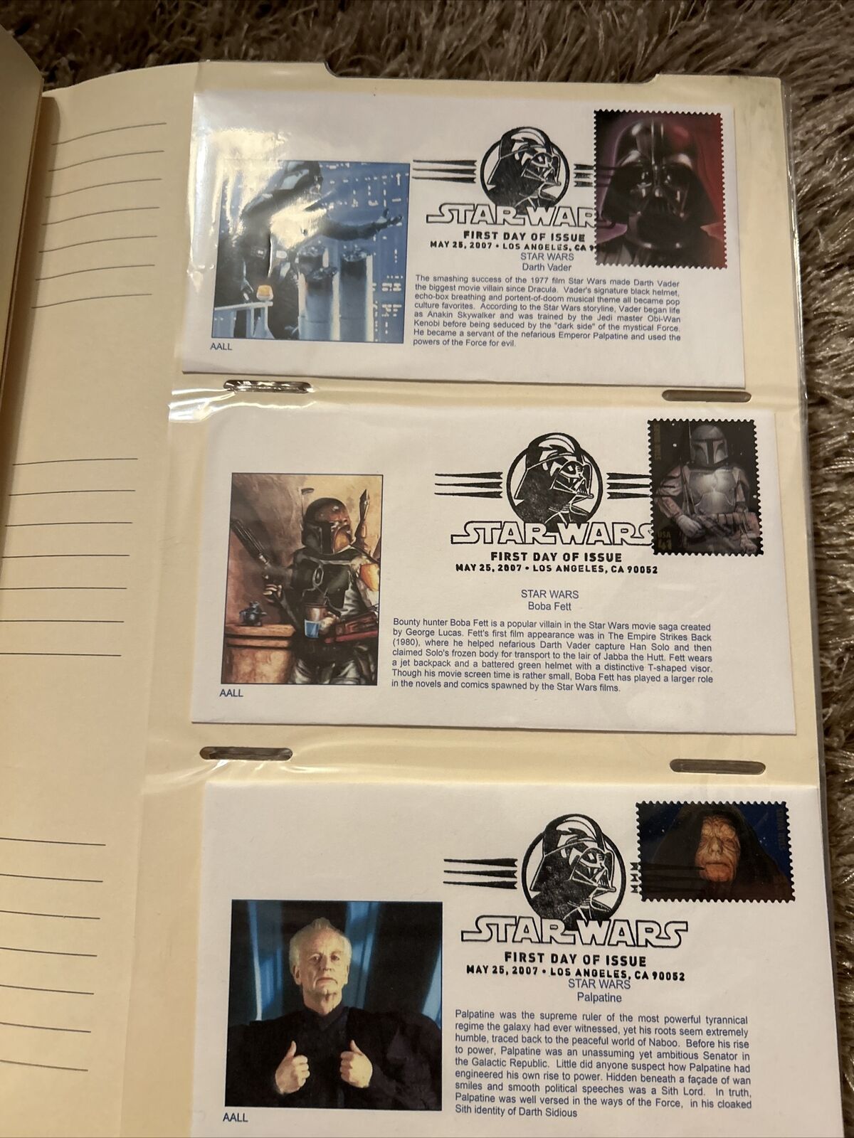Star Wars 2007 Set Of 30 Commemorative Collector Envelopes 30 Set Collection 