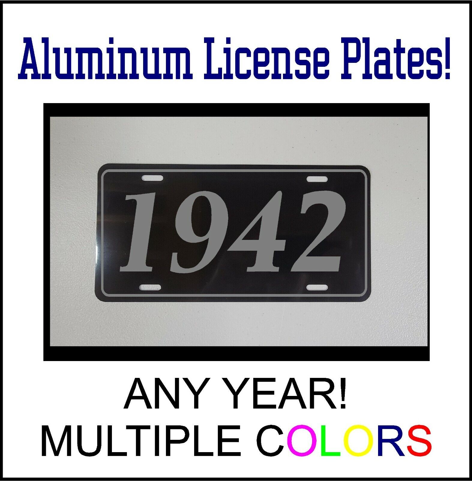 1942 LICENSE PLATE Compatible with FORD CHEVROLET ANTIQUE CAR HOT ROD YEAR