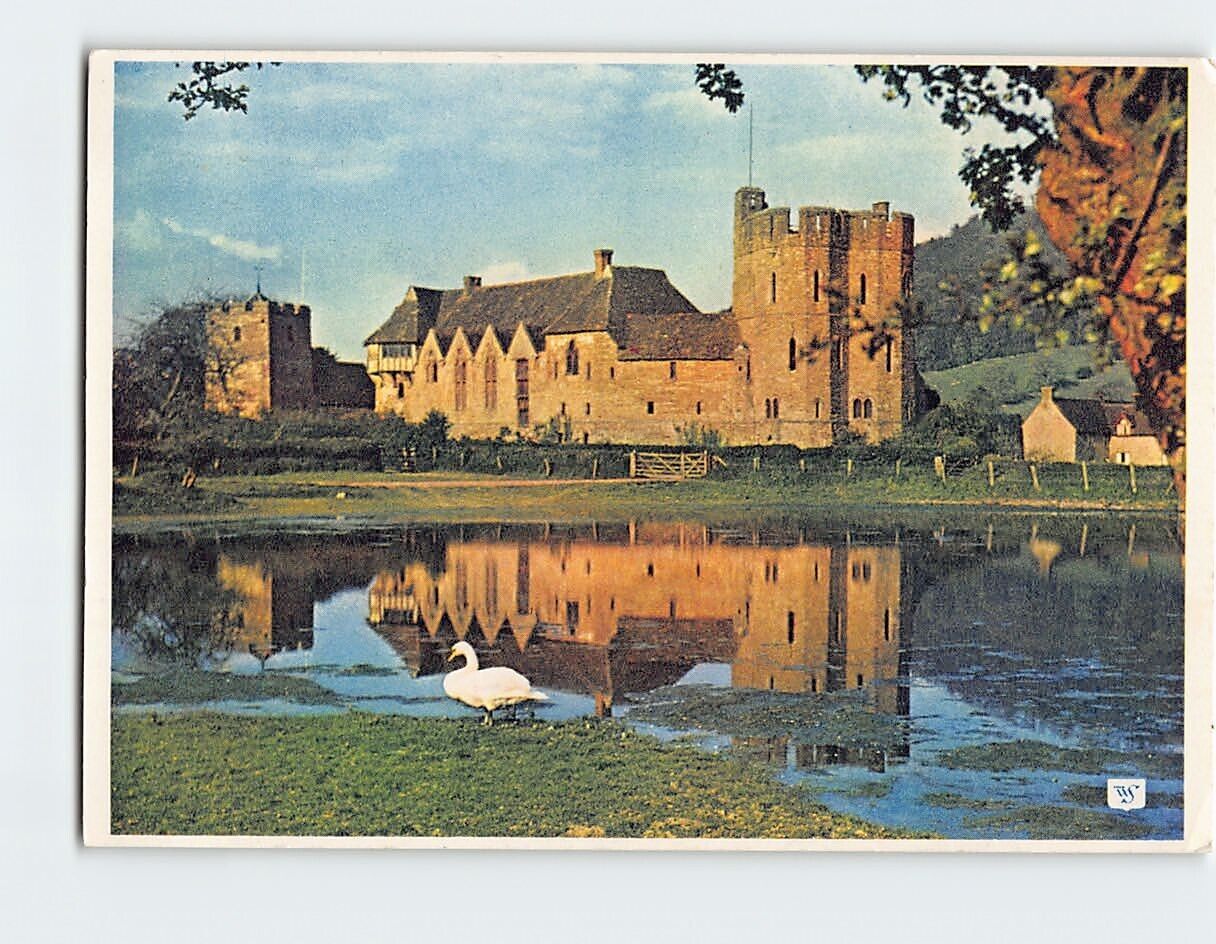 Postcard Stokesay Castle From The Lake, Stokesay, England