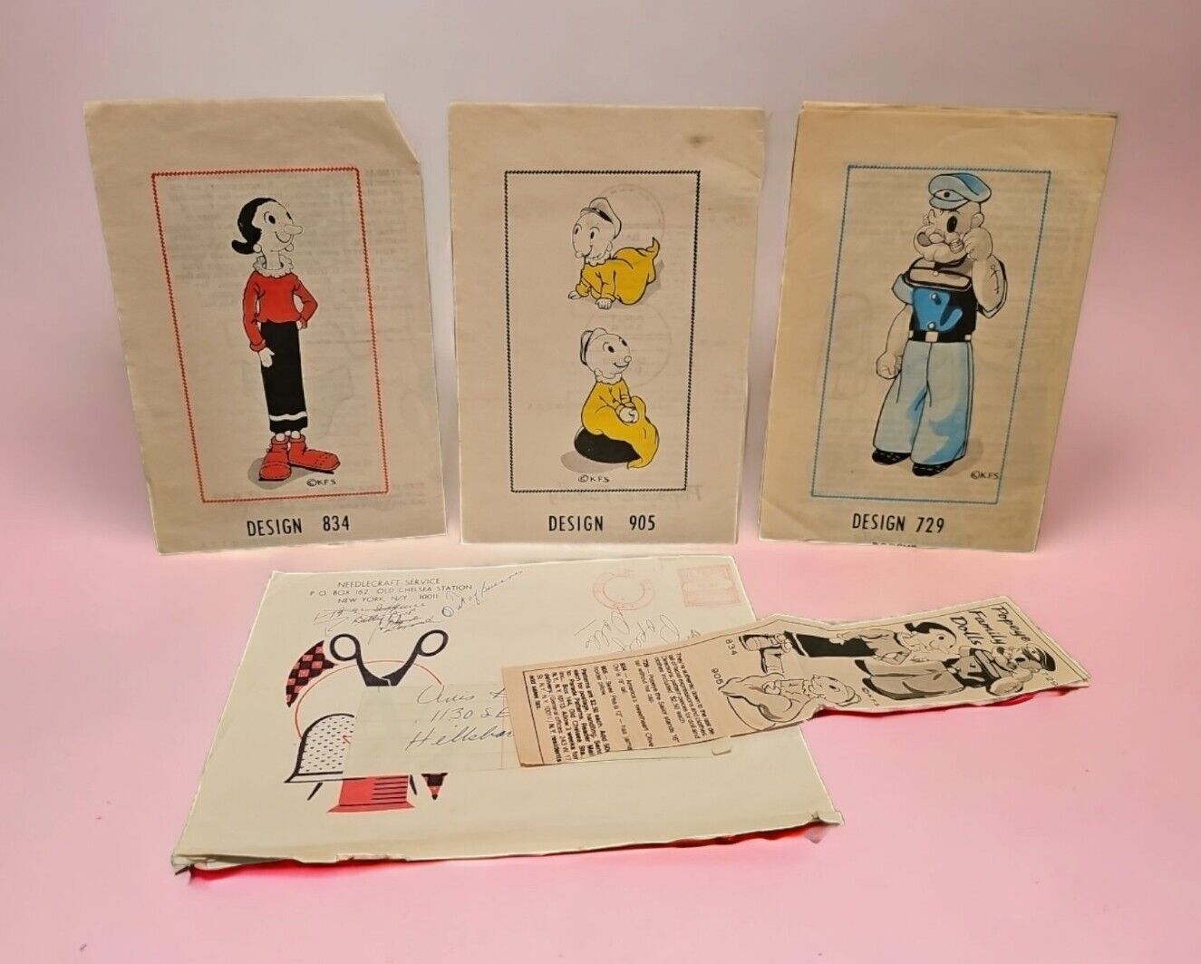  Popeye Family Dolls Mail Order Vtg 1960s Sewing Pattern Parade Patterns UNCUT