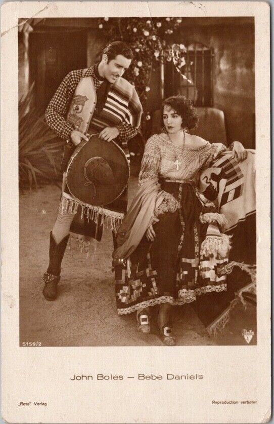 Vintage 1929 Dutch Movie Postcard John Boles & Bebe Daniels in RIO RITA / Unused