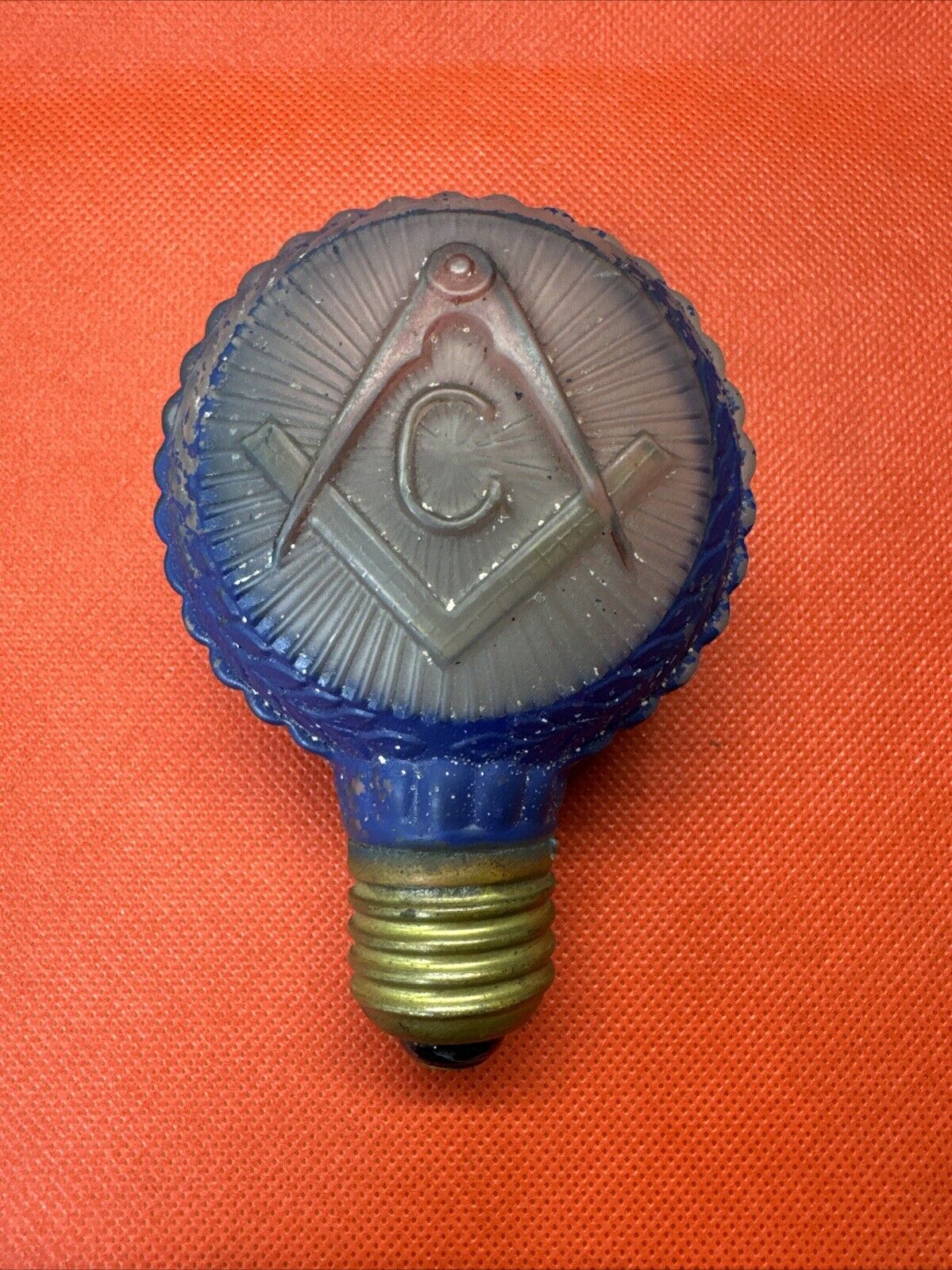 Vintage Early Masonic Light Bulb/ Works