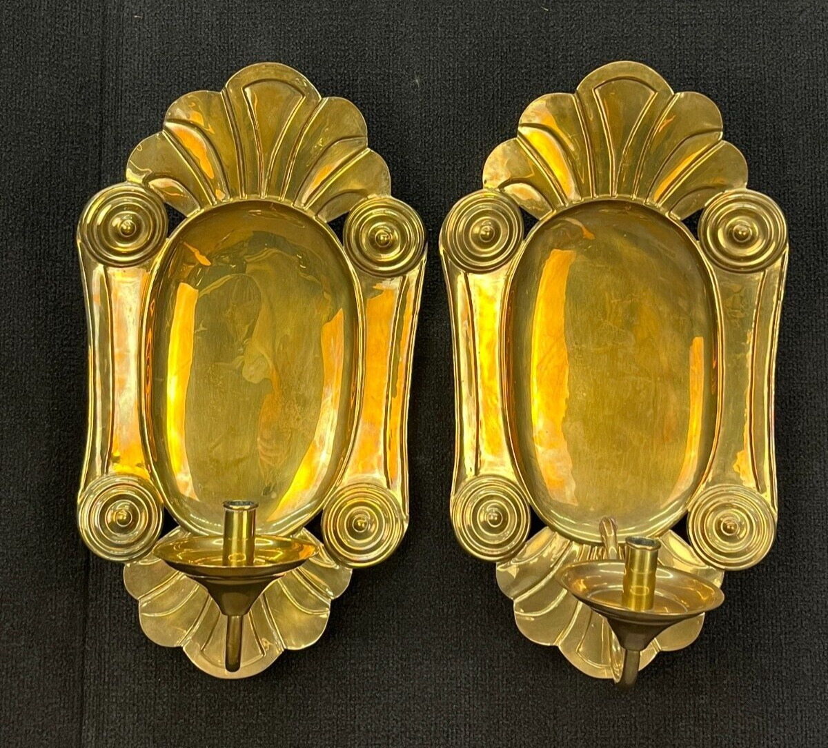 Pair Mottahedeh Large Brass 18 1/2\