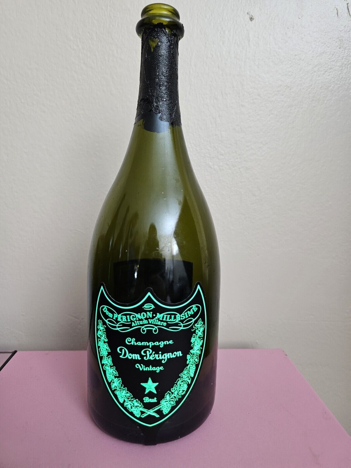 Dom Perignon luminous champagne Bottle EMPTY 750mL
