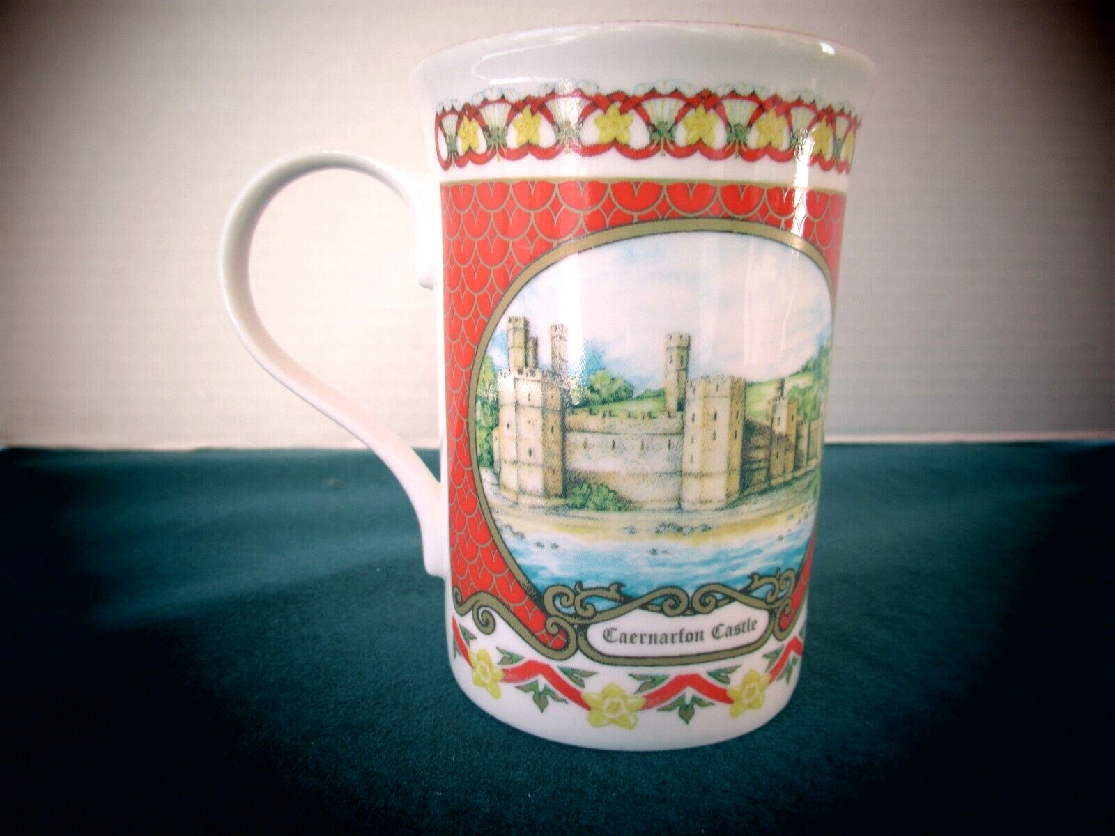 James Sadler mug Caernarfon Castle Wales bone China coffee tea