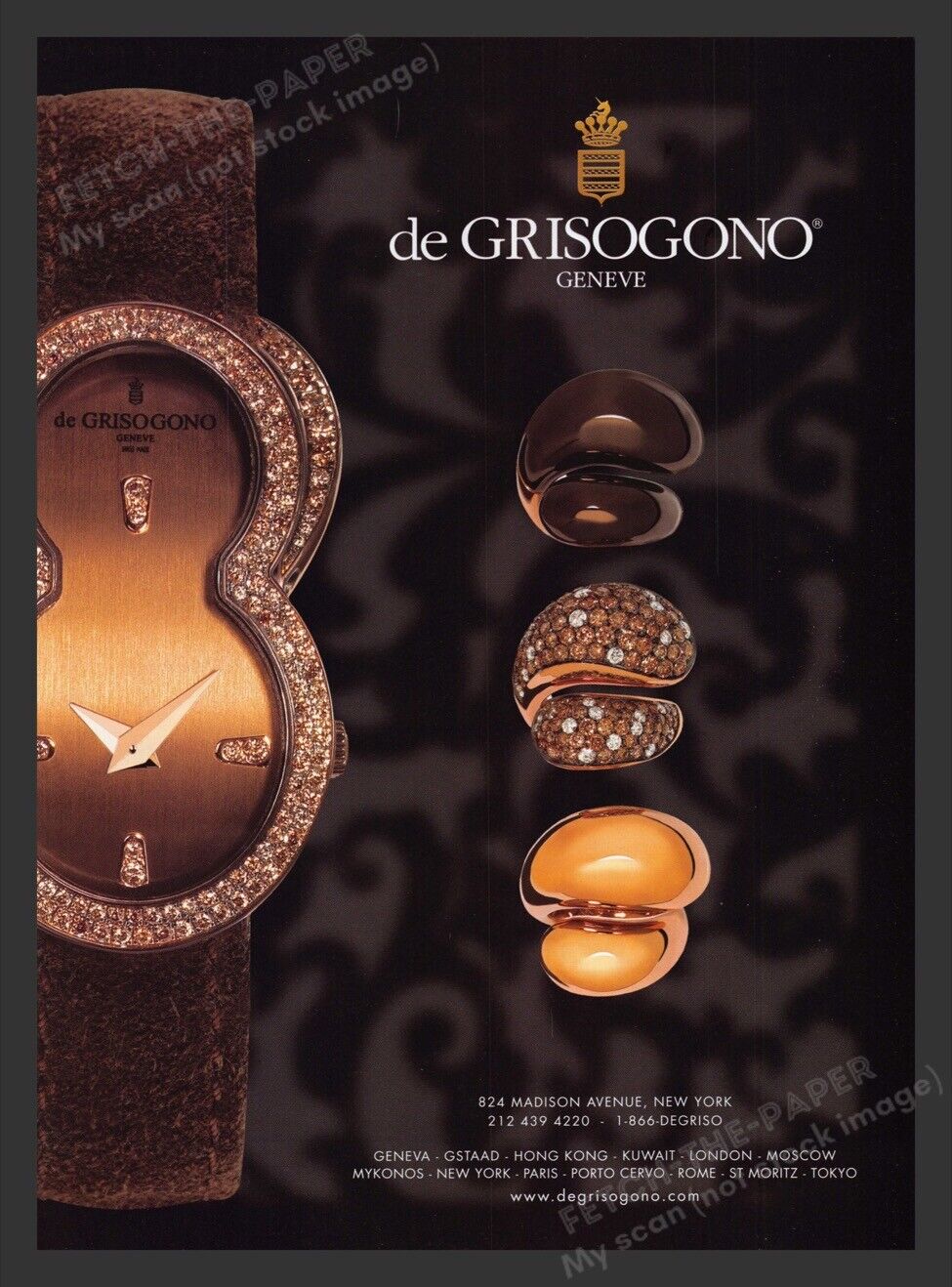 de Grisogono Swiss Luxury Jeweler 2000s Print Advertisement Ad 2007