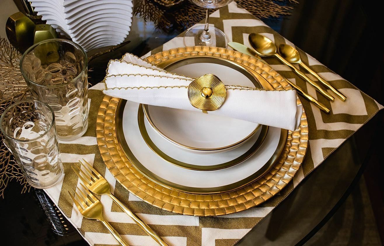 Handmade Gold Twisted Handle Cutlery Set