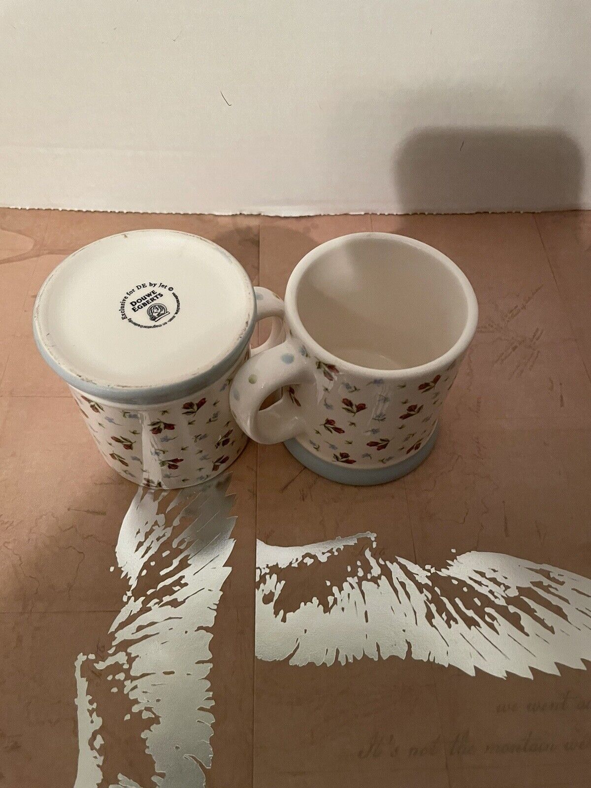Douwe Egberts Vintage Set Of 2 Mugs Approx 2x3”