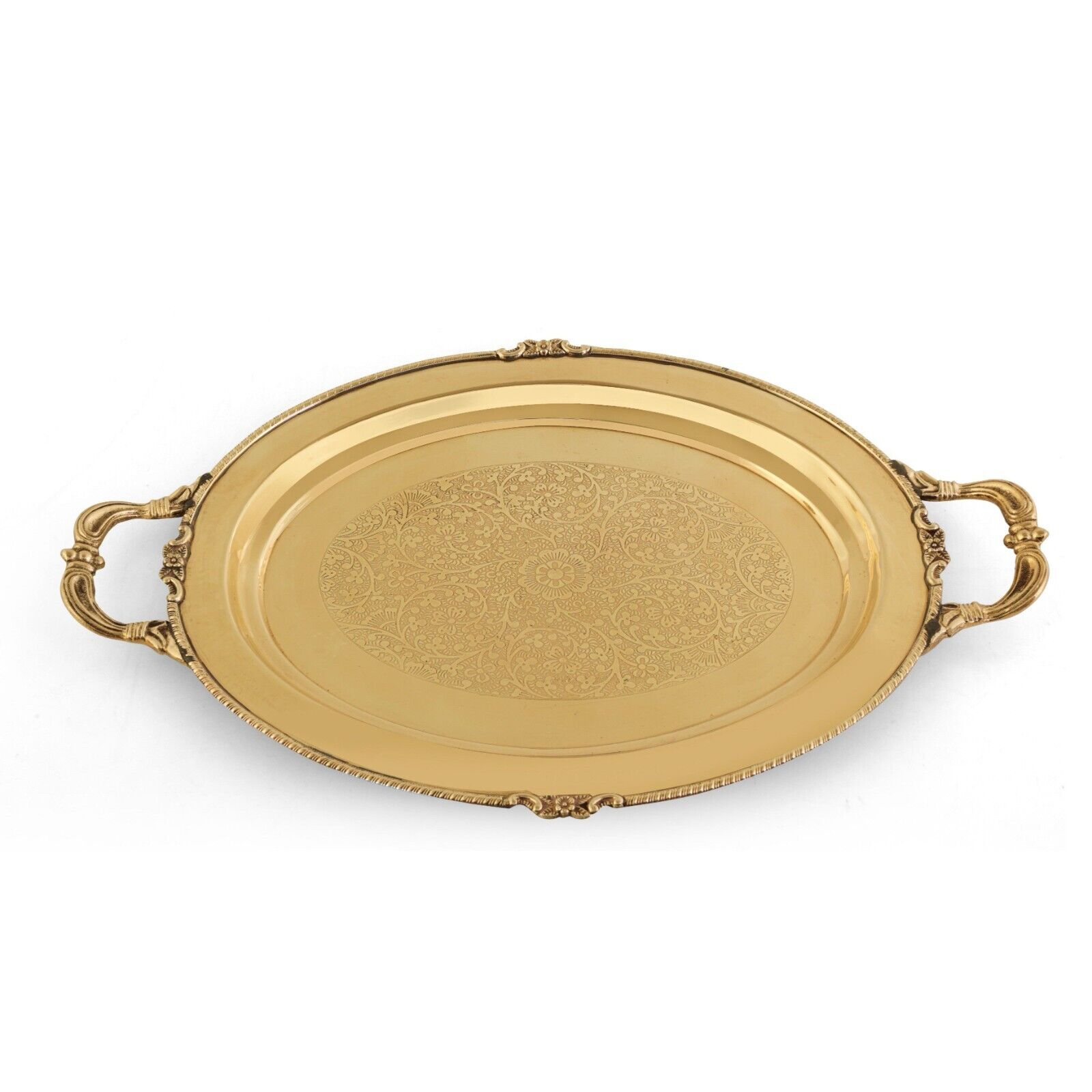 Brass Serving Tray with Handle