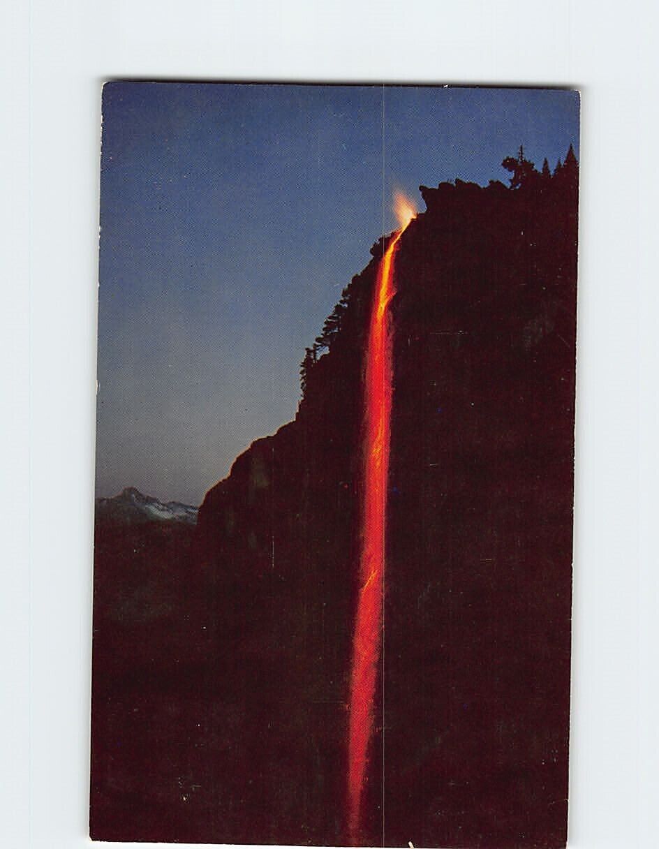 Postcard Yosemite Firefall USA