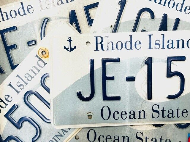 Rhode Island License Plate - Random Numbers & Letters - Free U.S. Shipping