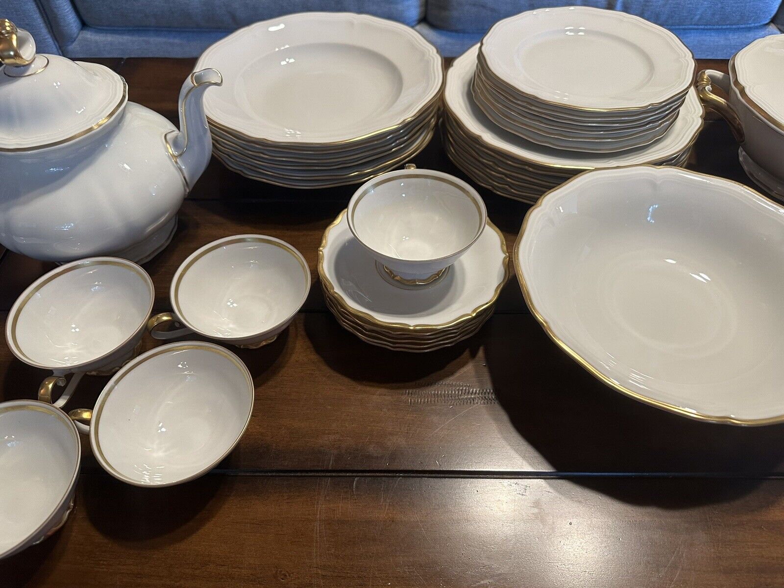 6PERSON SET OF  1950’s VINTAGE ROSENTHAL BAHNHOF SELB GERMANY CHIPPENDALE.