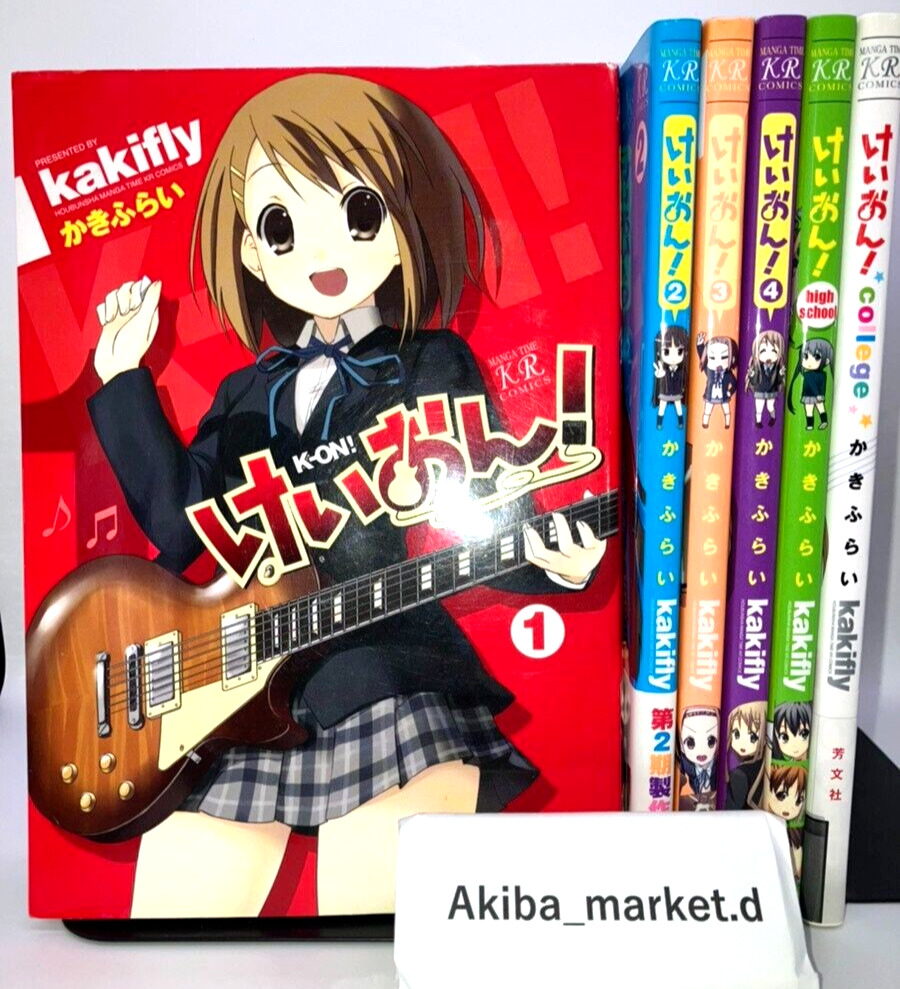 K-ON Vol. 1-4 + High school + College Complete Full Set Japanese Manga Comics